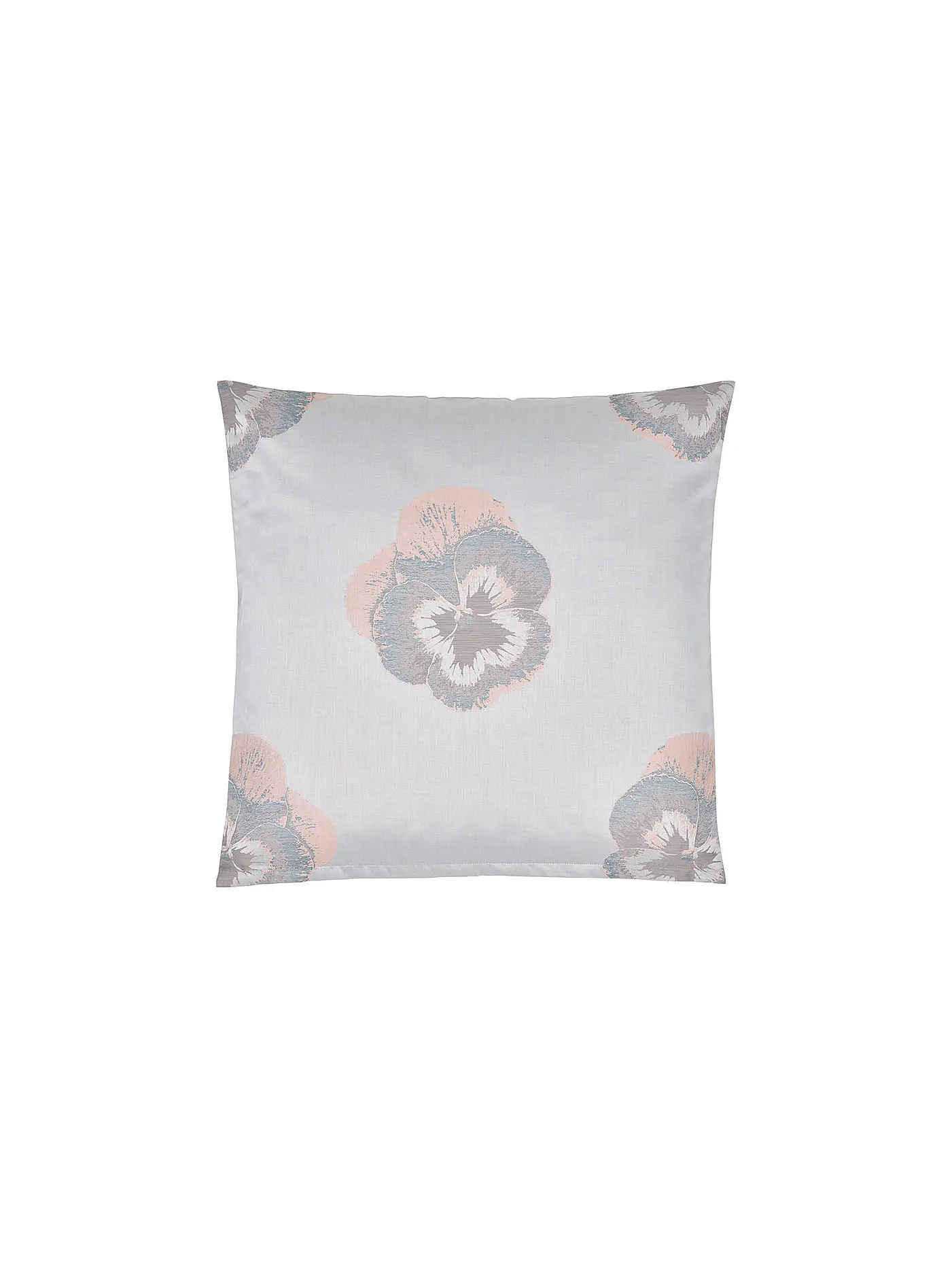 CHRISTIAN FISCHBACHER | Jacquard Kissenbezug Pansy 70x90cm Silber/Rose | 